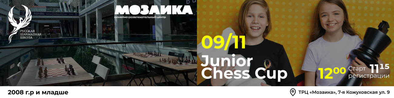 Junior Chess Cup 09 ноября 2025 - фотография 1