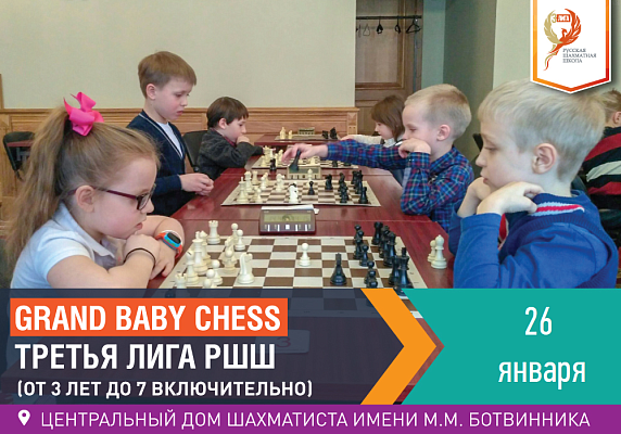 Grand Baby Chess. Третья Лига РШШ. (от 3 лет до 7 включительно) - 26.01.2020 Grand Baby Chess. Третья Лига РШШ. (от 3 лет до 7 включительно) - 26.01.2020